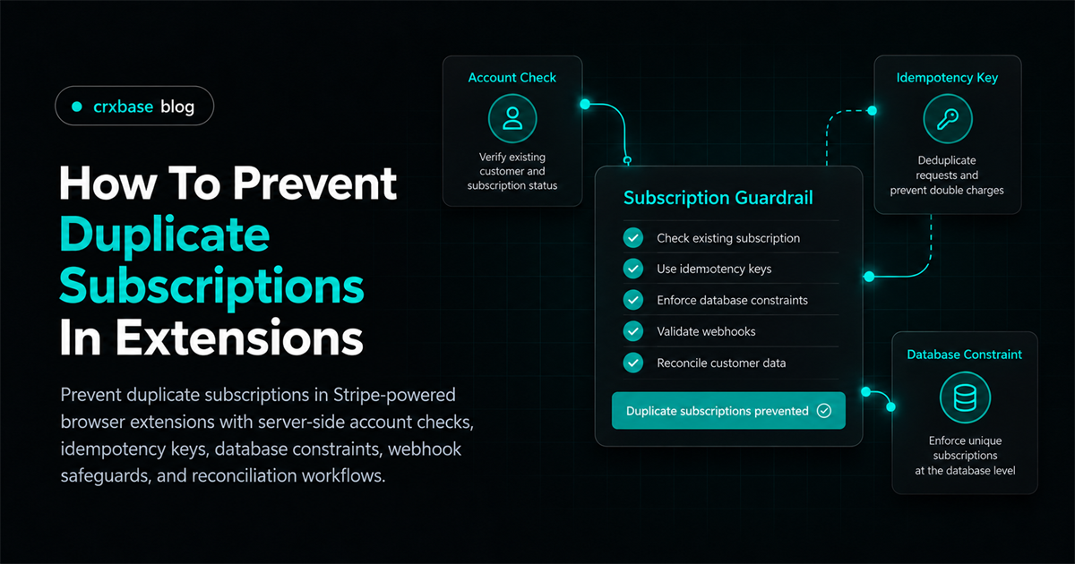 How To Prevent Duplicate Subscriptions In Extensions