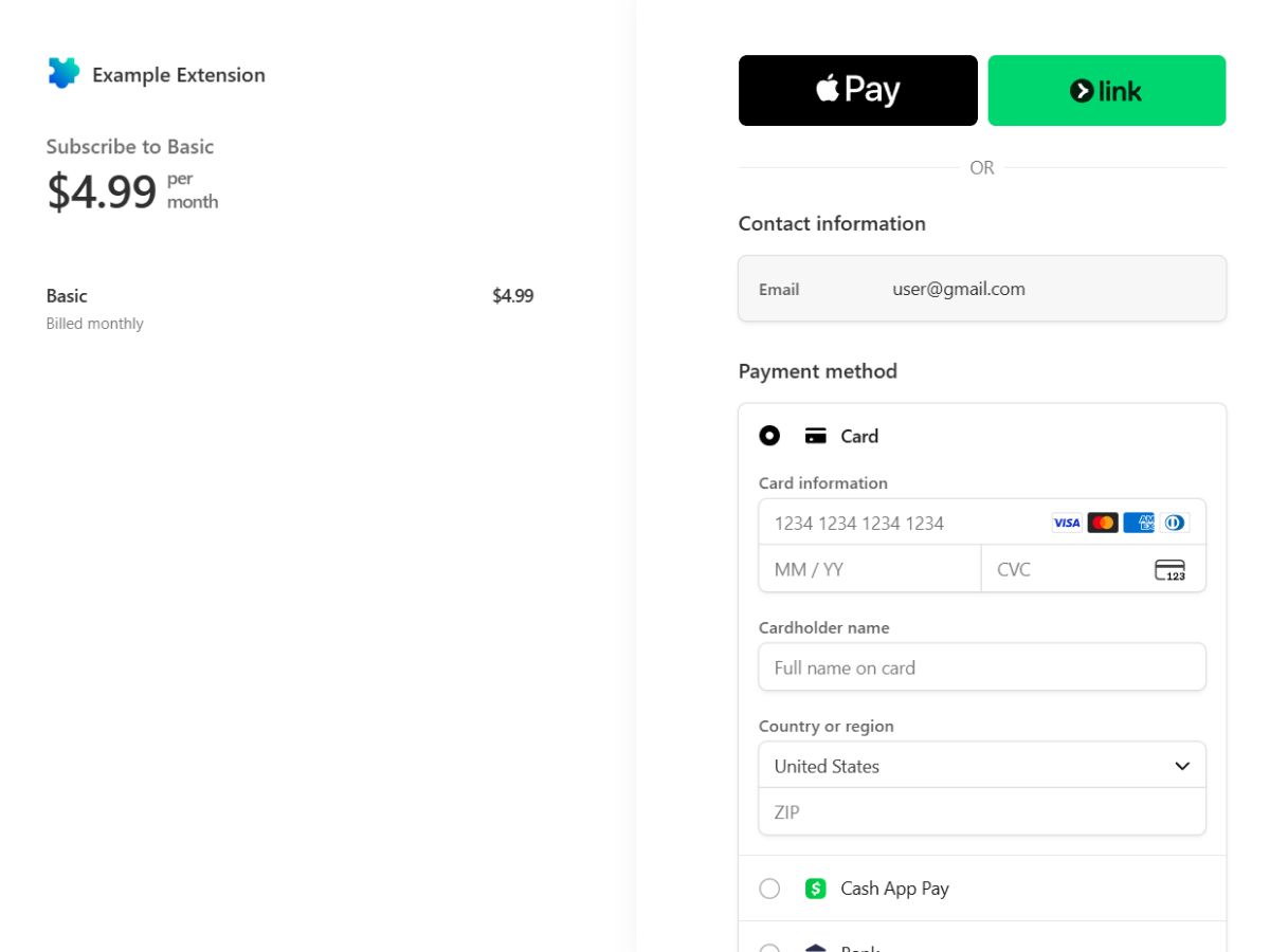 4. Take payments with Stripe